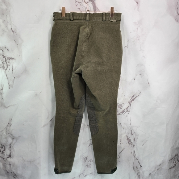 Platinum Breeches Womens 28 Riding Pants Brown Tan Seat Equestrian Jodhpurs JPC - Picture 6 of 13